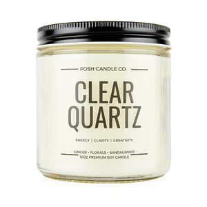 Clear Quartz Candle - Posh Candle Co. 